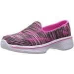 Skechers Kids Girls' Go Walk 4 Sporty Stripes Slip-On Sneaker, Black/Pink Stripes, 1.5 M US Little Kid