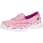 Skechers Kids Girls' Go Walk 4 Sporty Stripes Slip-On Sneaker, Pink/Multi, 13.5 M US Little Kid
