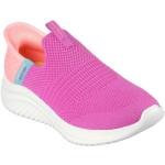 Rosa Skechers Ultra Flex Slip-on Sneaker ohne Verschluss in Normalweite aus Textil leicht für Kinder Größe 38 
