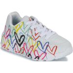 Reduzierte Weiße Skechers Uno Low Sneaker für Kinder Größe 38 
