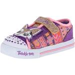 Reduzierte Violette Skechers Twinkle Toes Shuffles Low Sneaker für Kinder Größe 21 