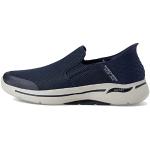 Marineblaue Casual Skechers Arch Fit Slip-on Sneaker ohne Verschluss maschinenwaschbar für Herren Größe 42,5 für den für den Sommer 