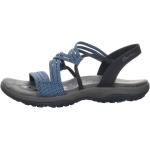 Blaue Skechers Skech Appeal Keilabsatz Sandaletten mit herausnehmbarem Fußbett für den Sommer 