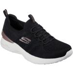 Schwarze Skechers Dynamight Low Sneaker ohne Verschluss in Normalweite aus Gummi leicht für Damen Größe 41 