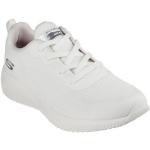 Weiße Skechers Squad Low Sneaker in Normalweite aus Textil maschinenwaschbar für Herren Größe 46 