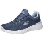 Reduzierte Blaue Skechers Slip-on Sneaker ohne Verschluss aus Mesh leicht für Damen Größe 41 