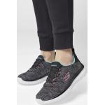 Reduzierte Dunkelgraue Skechers Slip-on Sneaker ohne Verschluss aus Textil für Damen Größe 36 mit Absatzhöhe bis 3cm 