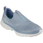Reduzierte Blaue Melierte Skechers Go Walk 6 Slip-on Sneaker ohne Verschluss aus Textil für Damen Größe 43 für den für den Sommer 