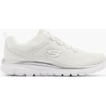 Weiße Skechers Graceful Slip-on Sneaker ohne Verschluss aus Textil für Damen Größe 39 mit Absatzhöhe bis 3cm 