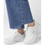 Weiße Skechers Slip-on Sneaker ohne Verschluss aus Textil für Damen Größe 39 mit Absatzhöhe 3cm bis 5cm 