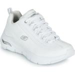 Weiße Skechers Arch Fit Low Sneaker aus Leder für Damen Größe 36 mit Absatzhöhe bis 3cm 