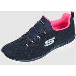 Reduzierte Marineblaue Skechers Summits Low Sneaker aus Textil für Damen Größe 36 