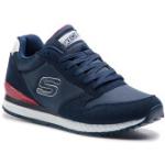 Blaue Skechers Low Sneaker aus Veloursleder für Herren Größe 40 