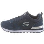 Reduzierte Marineblaue Skechers OG 85 Low Sneaker mit Schnürsenkel aus Leder für Damen Größe 41 