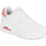 Weiße Skechers Uno Low Sneaker für Damen Größe 40 mit Absatzhöhe 3cm bis 5cm 