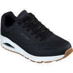 Schwarze Skechers Uno Sneaker & Turnschuhe mit Schnürsenkel aus Stoff Größe 48,5 mit Absatzhöhe 3cm bis 5cm 