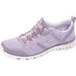 Lila Skechers Glide-Step Low Sneaker in Schmalweite aus Textil mit herausnehmbarem Fußbett für Damen Größe 41 mit Absatzhöhe bis 3cm 