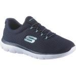 Blaue Skechers Summits Slip-on Sneaker ohne Verschluss aus Textil für Damen Größe 41 