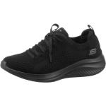 Reduzierte Schwarze Skechers Ultra Flex Slip-on Sneaker ohne Verschluss in Normalweite aus Textil für Damen Größe 40 