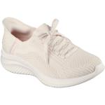 Beige Skechers Ultra Flex Slip-on Sneaker ohne Verschluss in Normalweite aus Textil leicht für Damen Größe 41 