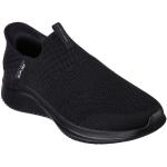 Schwarze Skechers Ultra Flex Low Sneaker ohne Verschluss in Normalweite aus Textil für Herren Größe 46 