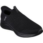 Schwarze Skechers Ultra Flex Slip-on Sneaker ohne Verschluss atmungsaktiv für Herren Größe 46 