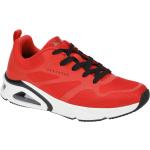 Rote Skechers Uno Runde Low Sneaker in Normalweite aus Textil mit herausnehmbarem Fußbett für Herren Größe 45 