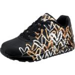 Schwarze Skechers Uno Low Sneaker mit Schnürsenkel aus Textil für Damen Größe 35 