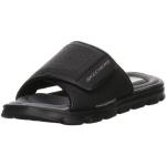 Schwarze Unifarbene Casual Skechers Herrenbadeschuhe mit Klettverschluss in Normalweite mit Absatzhöhe bis 3cm 