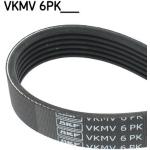 SKF Keilrippenriemen schwarz (VKMV 6PK1875) für Chevrolet Nubira Mercedes-Benz