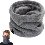 Graue Multifunktionstücher & Schlauchtücher aus Baumwolle für Herren für den für den Winter 