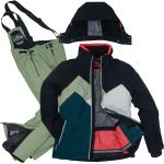 Skianzug Damen Skijacke petrol-schwarz + Skihose grün-grau Gr. 36 - Gr. 36 | Petrol 36 schwarz