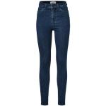 Dunkelblaue TCHIBO Nachhaltige Skinny Jeans mit Reißverschluss aus Baumwolle für Damen Größe M 