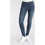 Skinny-fit-Jeans ARIZONA "Ultra-Stretch, sehr bequem, gut zu kombinieren" blau (dark, blue, used) Damen Jeans Röhrenjeans