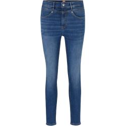 Skinny-Fit Jeans aus blauem Stretch-Denim mit hohem Bund