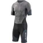Skins Triathlon-Anzug Elite S/S Tri Suit (enganliegend, High-Tech-Kompression) charcoalgrau/carbon Herren