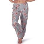 Graue Skiny Pyjamahosen lang aus Baumwolle für Damen Größe M 
