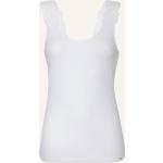 Weiße Skiny Damenträgerhemden & Damenachselhemden aus Baumwolle Größe S 