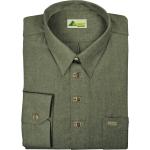 Grüne Kentkragen Hemden mit Kent-Kragen aus Flanell enganliegend für Herren Übergrößen für den für den Herbst 