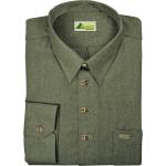 Grüne Kentkragen Hemden mit Kent-Kragen aus Flanell enganliegend für Herren Größe M für den für den Herbst 