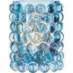Blaue 10 cm Windlichter aus Glas mundgeblasen 