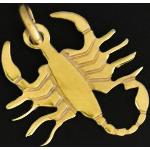 Goldene Skorpion-Anhänger mit Sternzeichen-Motiv aus Gold 9 Karat 