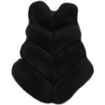 Schwarze Elegante Atmungsaktive Fellwesten aus Pelz für Damen Größe M für den für den Winter 