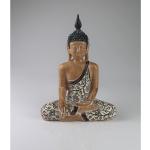 Reduzierte Schwarze Asiatische 41 cm Buddha Figuren aus Kunstharz 