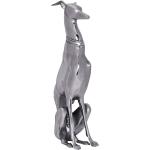Silberne 18 cm Wohnling Dog Skulpturen & Dekofiguren mit Tiermotiv aus Metall 