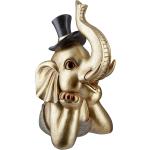 Goldene 15 cm Gilde Elefanten Figuren aus Kunststoff 