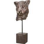 Braune Antike 46 cm Gilde Skulpturen & Dekofiguren mit Leopard-Motiv aus Kunststoff 