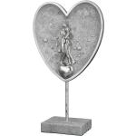 Silberne 17 cm Gilde Paar im Herz Skulpturen & Dekofiguren aus Kunststoff 
