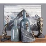Reduzierte Graue 15 cm Gilde Skulpturen & Dekofiguren aus Metall 