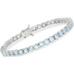 Himmelblaue Edelstein Armbänder aus Silber mit Topas für Damen zur Hochzeit 